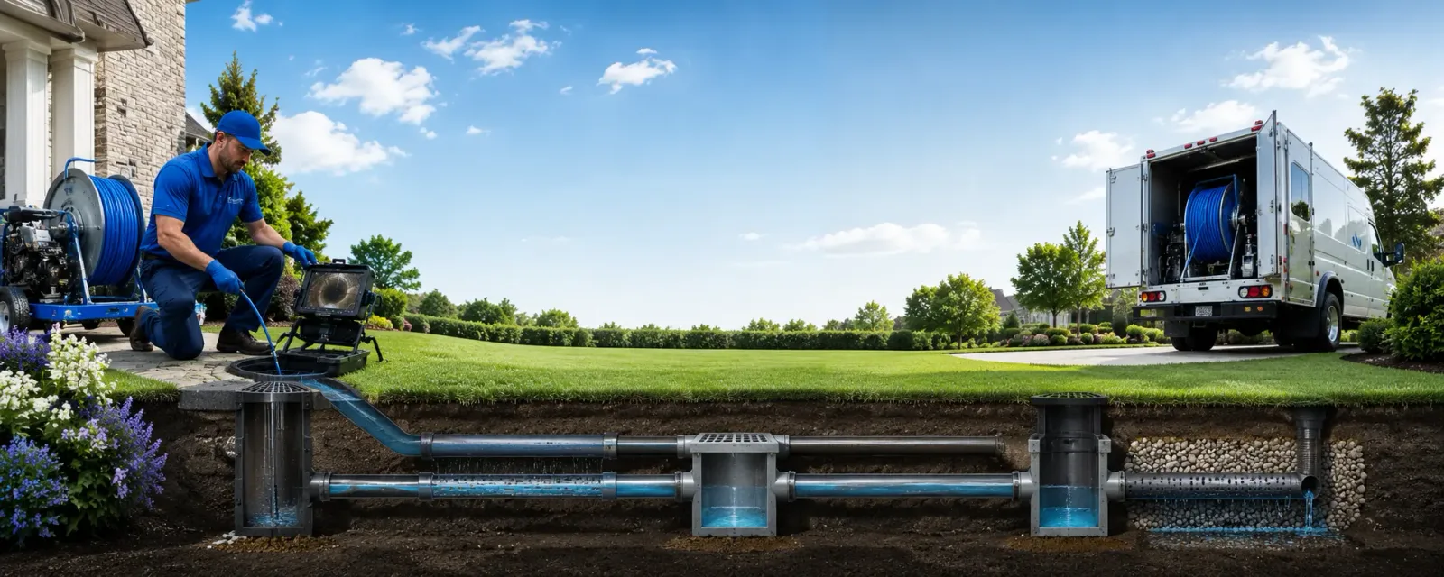 Outdoor drain cleaning information for Port Jefferson, NY